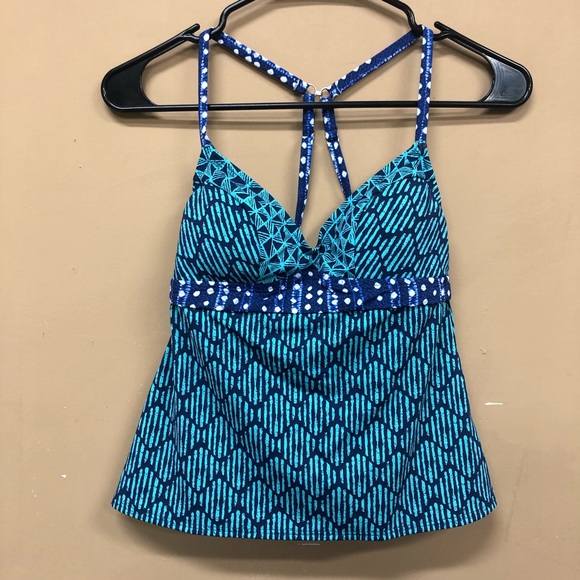 Title nine Other - Title Nine Womens Tankini Swim Top  Blue Print NWT